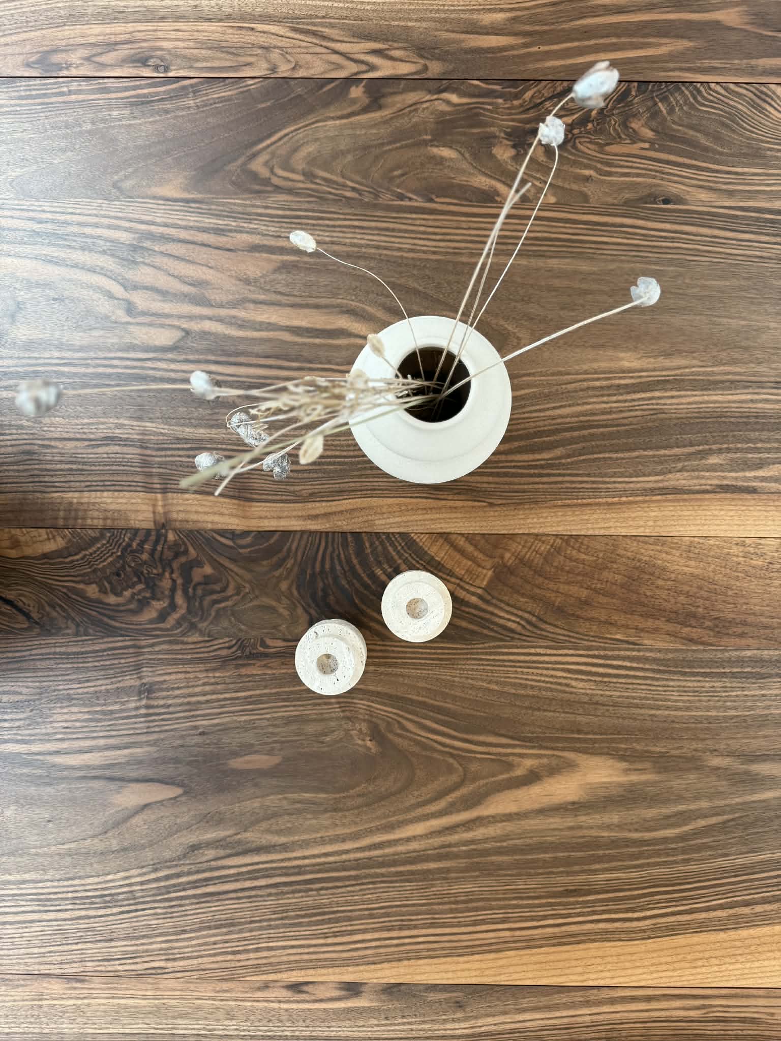 Rundt Valnød 120Ø + 2 stk. tillægsplader