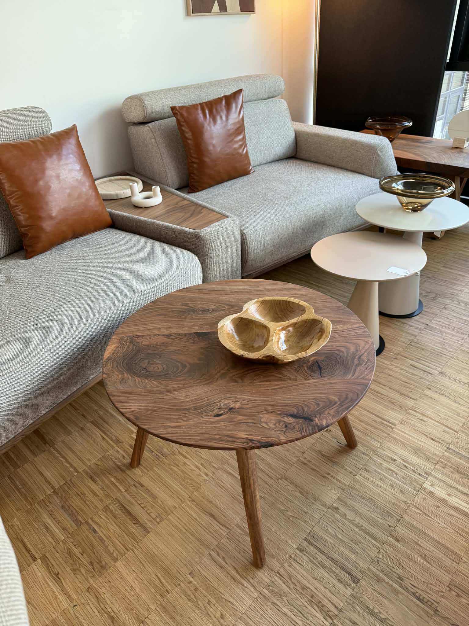 Sofabord Valnød 70Ø